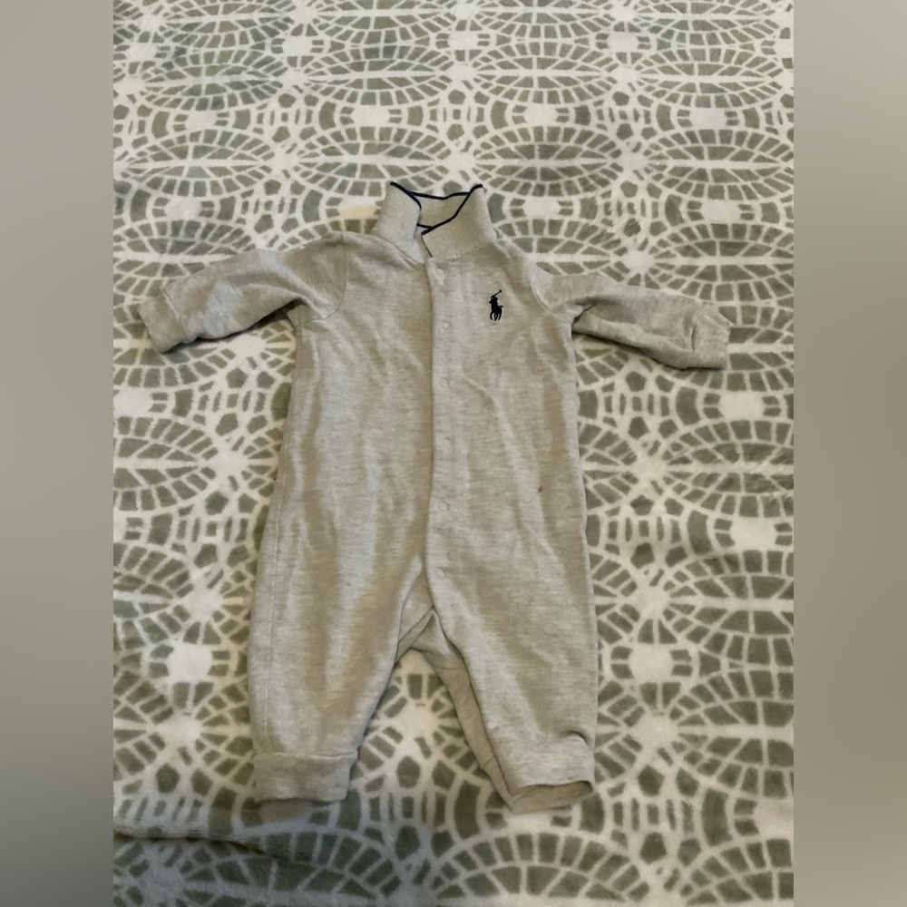 Ralph Lauren overall,3mos,gray